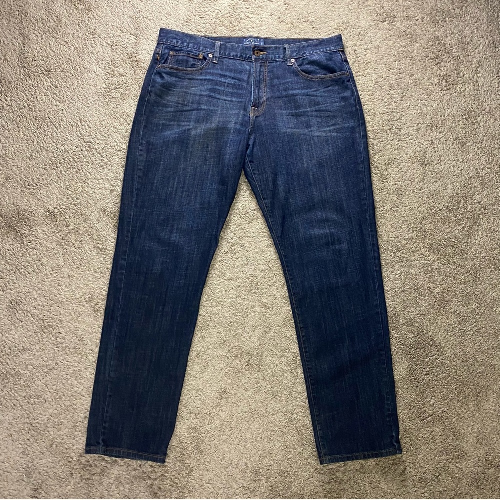 Lucky Brand Jeans 221 Original Straight Men's Jeans 38 x 34" Blue Gold Denim